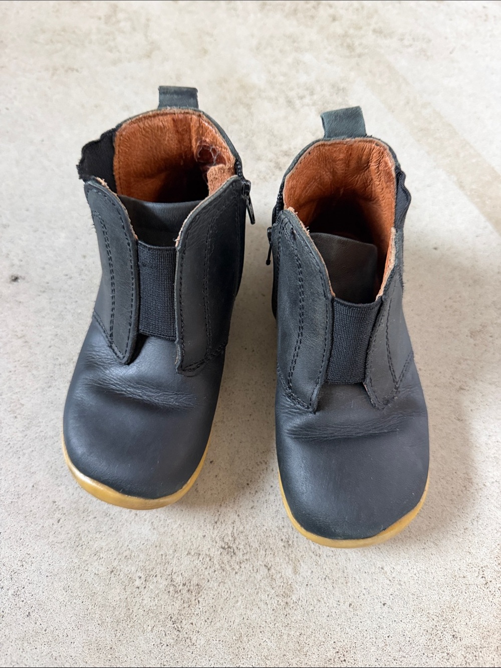 Bobux Kids Leather Chelsea Ankle Boots EU 29 Black/Charcoal